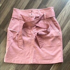 LOFT Pink Tie Front Skirt